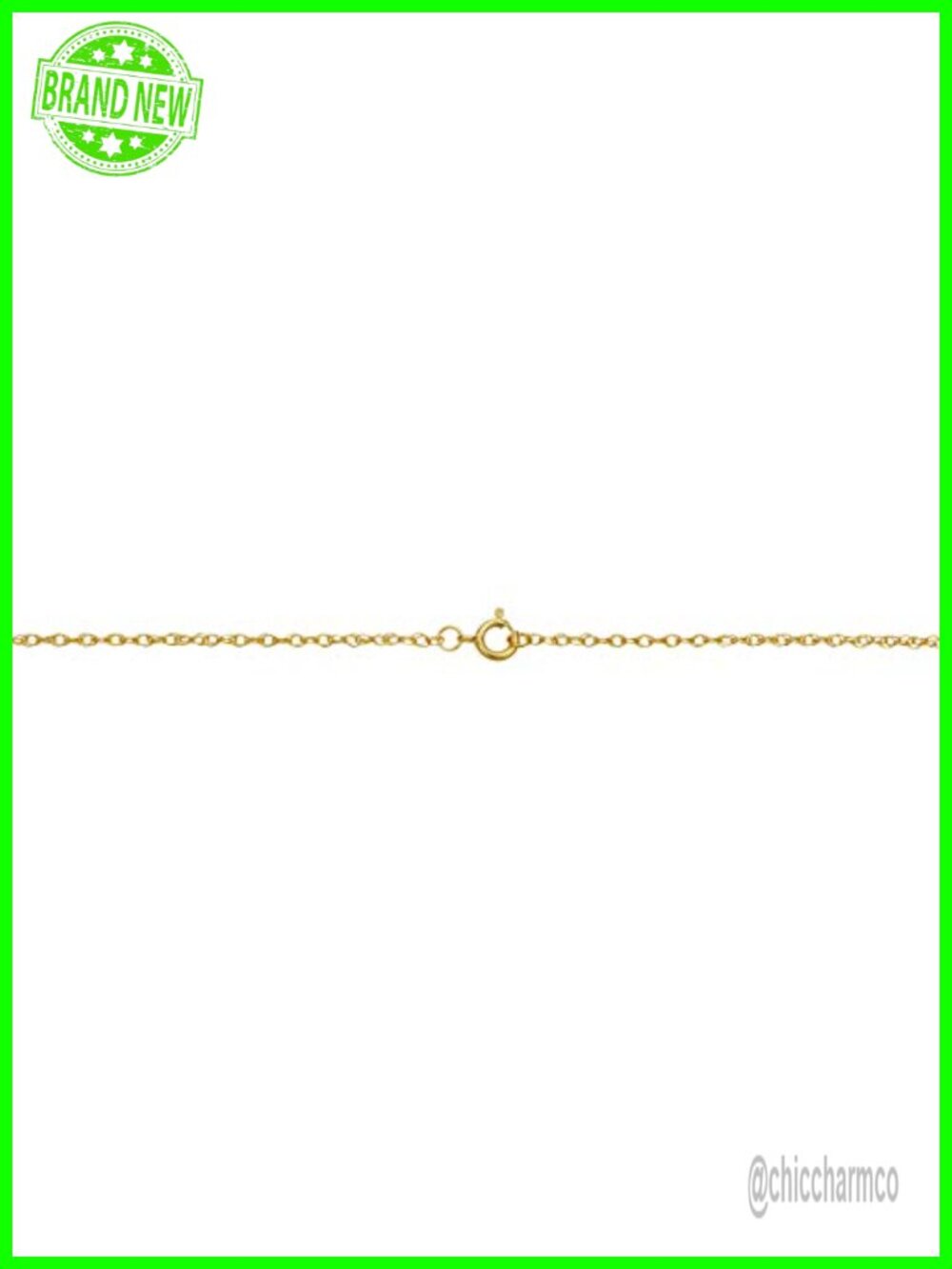 10K Yellow Gold Rope Chain Necklace 18 Inch - Picture 3 of 6